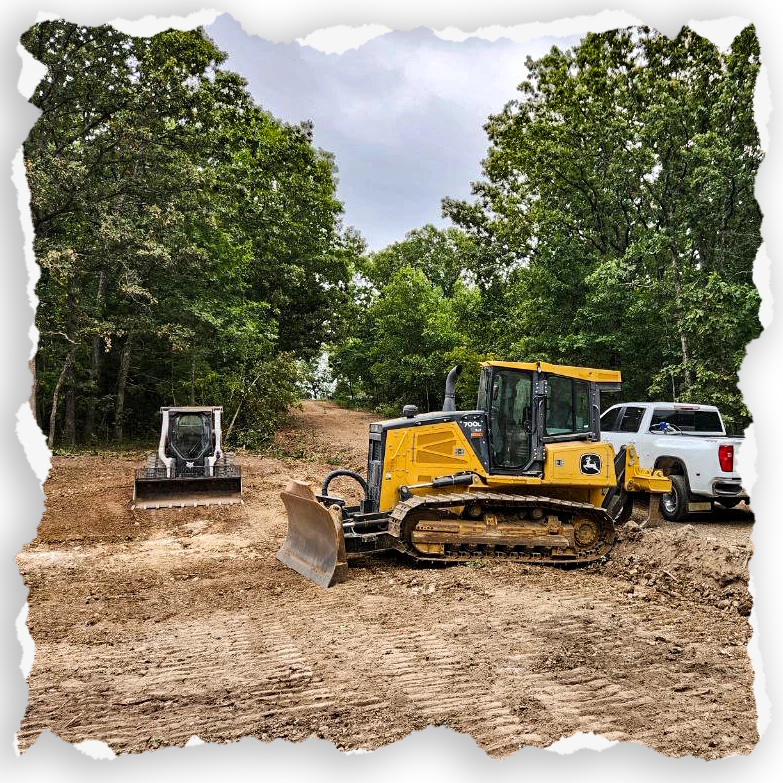 bulldozer and skid loader doing general grading